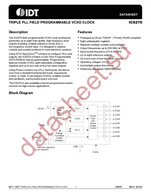 ICS270PGT datasheet  